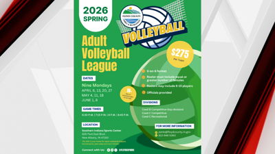 Floyd County Parks Volleyball League Flyer