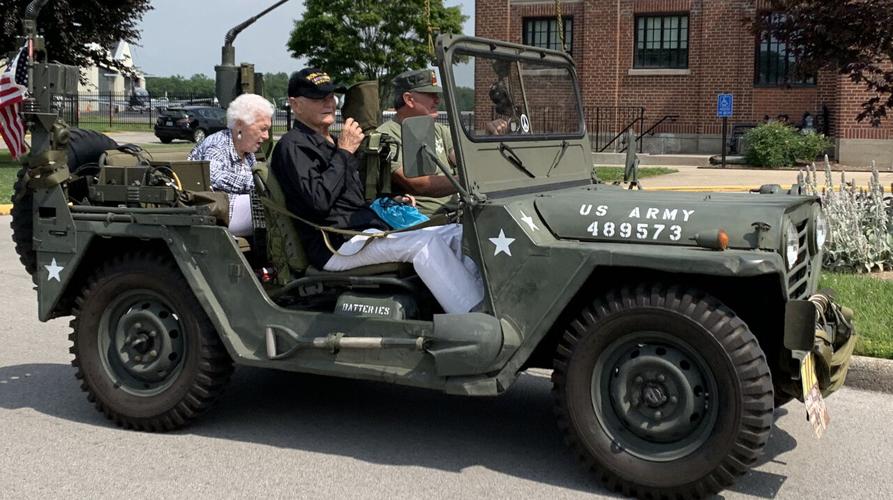 World War II veteran takes a ride in a military Jeep restored by KILROY 78 years after D-Day