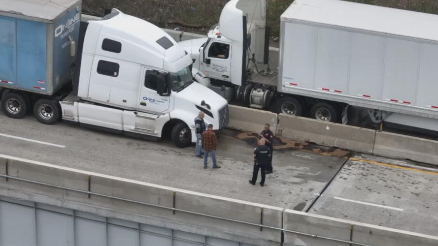 Sherman Minton Bridge closed after semi crash