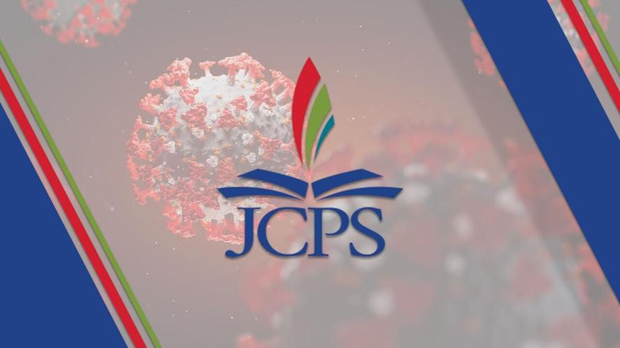 JCPS logo over coronavirus