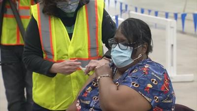 COVID-19 vaccinations at Broadbent Arena site