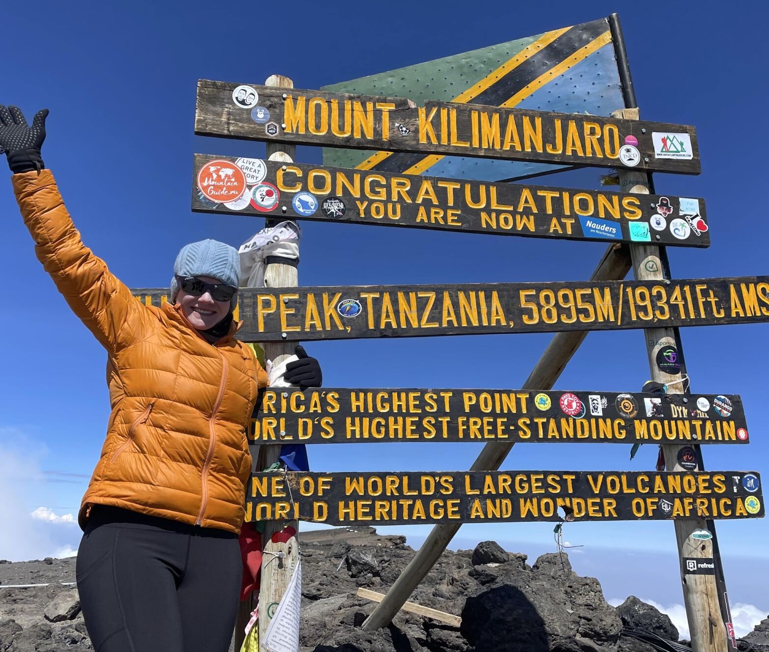 Sample climbs Mount Kilimanjaro
