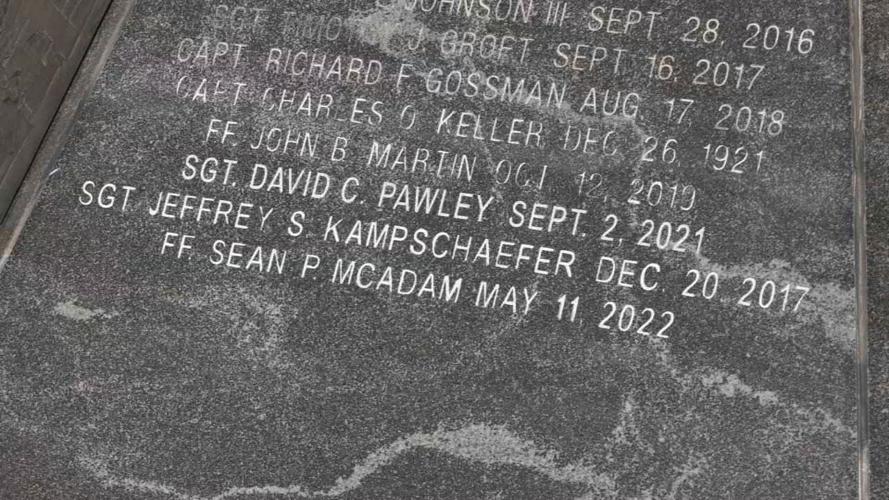 Louisville firefighter memorial at Jefferson Square Park