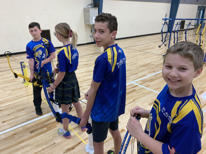 St. Albert the Great archers with bows ready