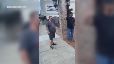 2 men demonstrators say disrupted a Pride rally in Corbin, Kentucky in June 2023
