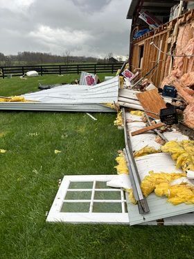 Tornado damage from Henry County, Ky. outside of New Castle - 4.2.24