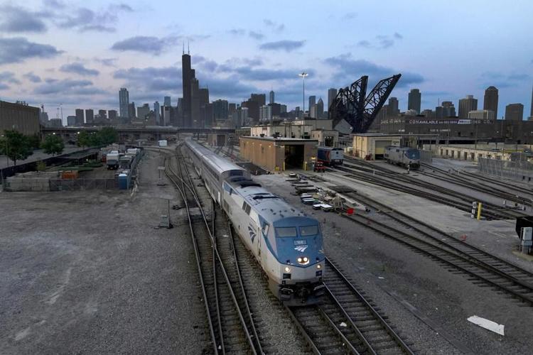 Amtrak passenger train departs Chicago (copy)