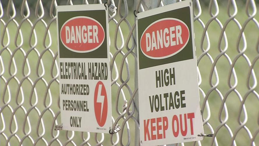 Danger Signs at Henryville Solar Farm