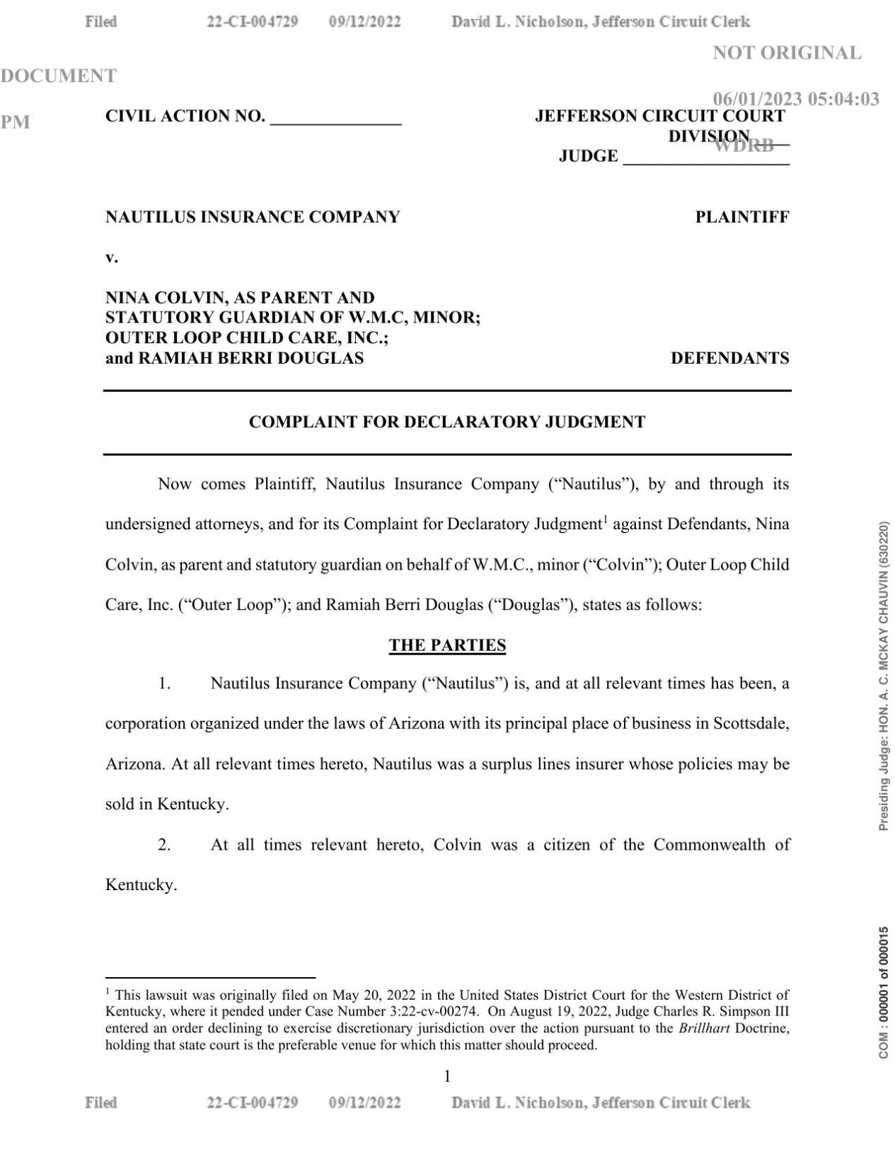 Day Care Lawsuit