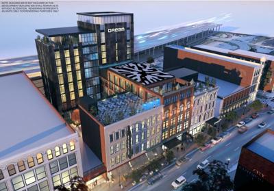 Dream Hotel aerial rendering