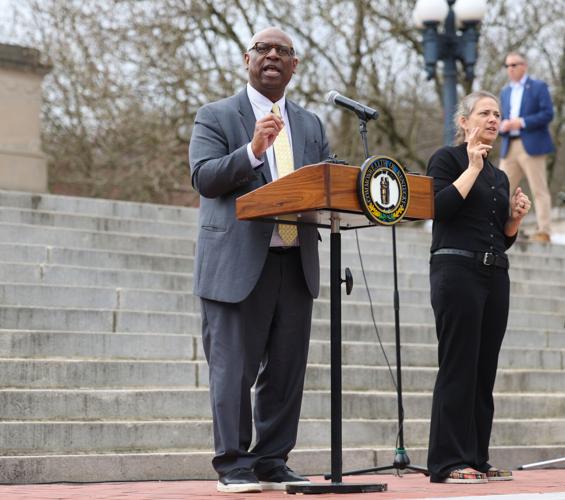 Derrick Graham speaks at March on Frankfort.JPG