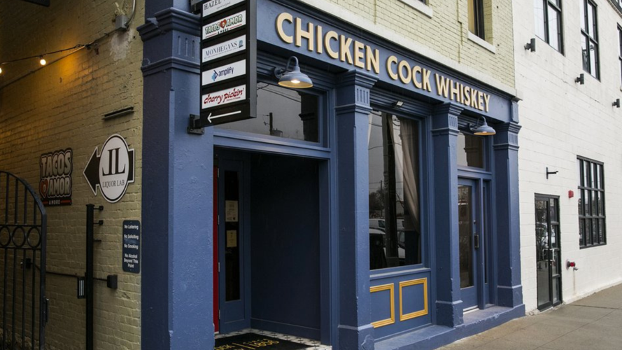 Chicken Cock Whiskey exterior.