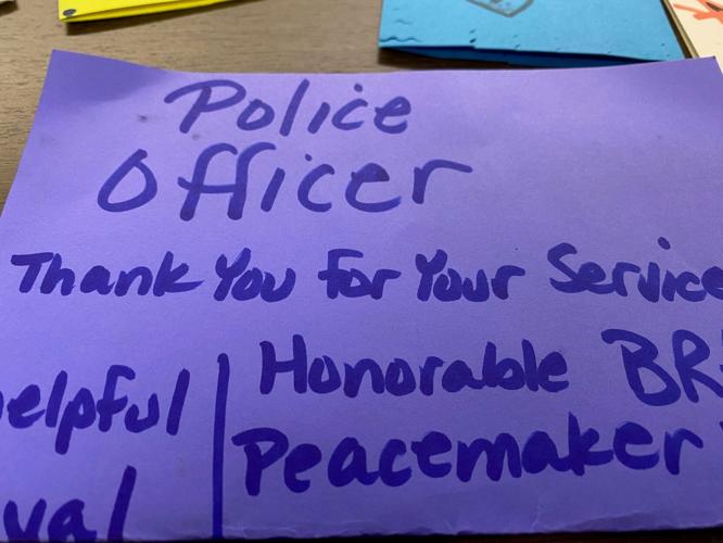 Cards given to LMPD by JCPS students in honor of Officer Nick Wilt