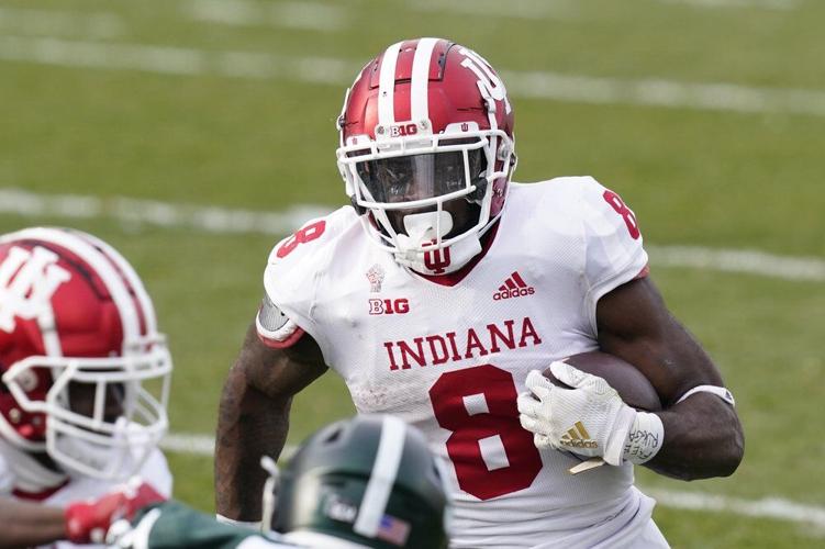 Indiana running back Stevie Scott III rushes