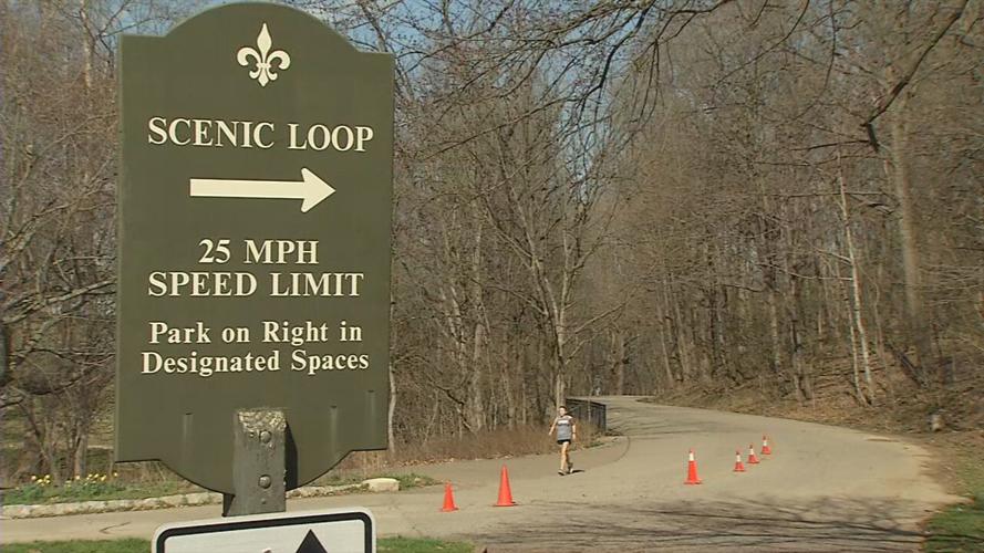 The scenic loop at Cherokee Park in Louisville, Ky.