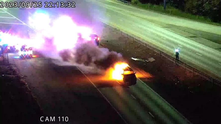 Snyder at I-71 car fire 9-25-23