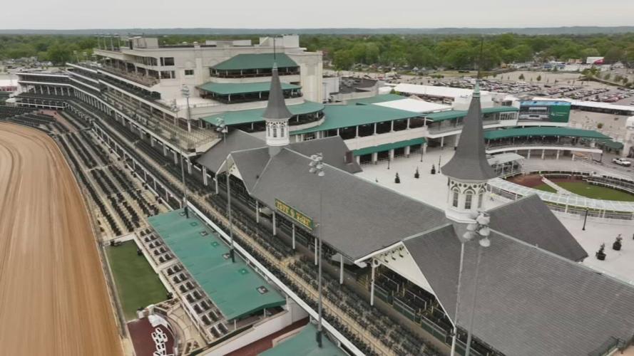 WDRB drone image of Churchill Downs