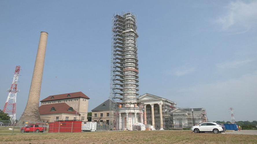 Renovation taking place at the Louisville Water Tower