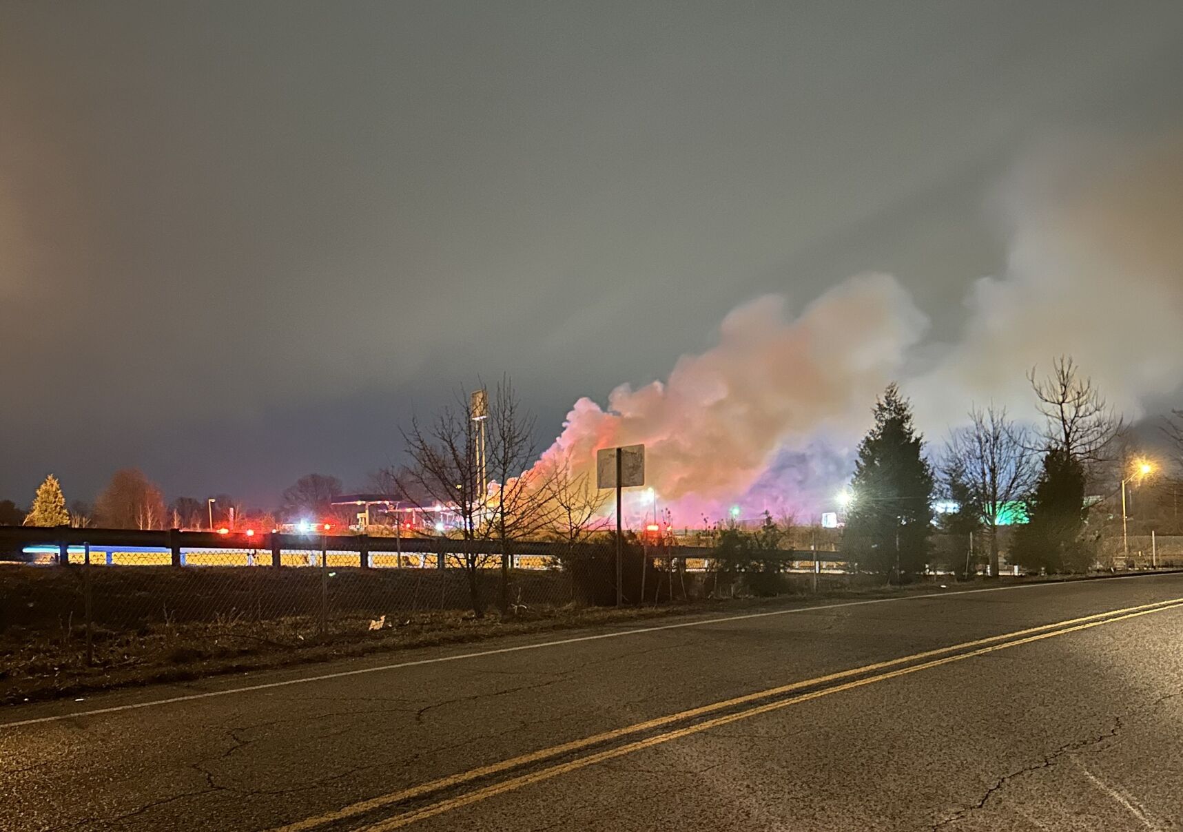 Sunoco gas station fire on Appleleaf Lane