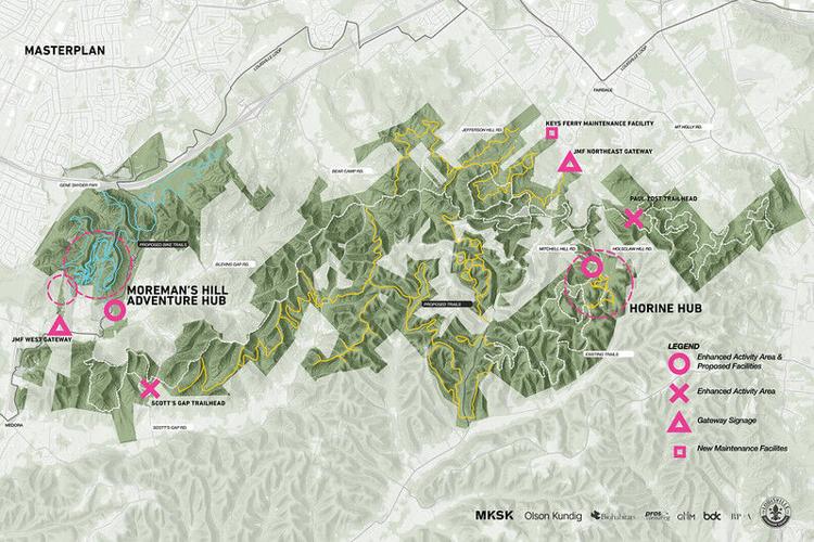 Rendering of Jefferson Memorial Forest master plan - 4.10.26
