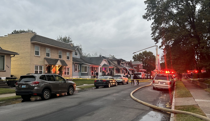 Louisville Fire crews battle fire on South 31st Street