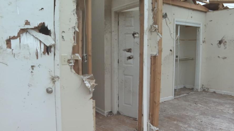 Gail and Paul Cline's London, Kentucky, home after 5-16-25 tornado