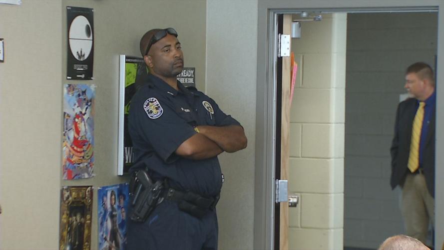 School resource officer in JCPS school