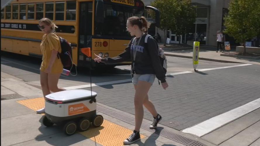 Food delivery robot on UK campus
