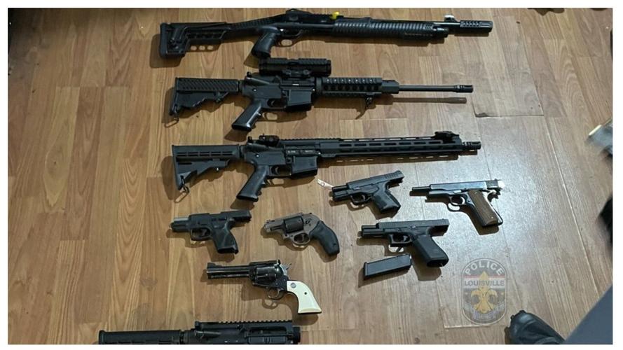 Guns recovered by LMPD after May 1, 2023 arrests
