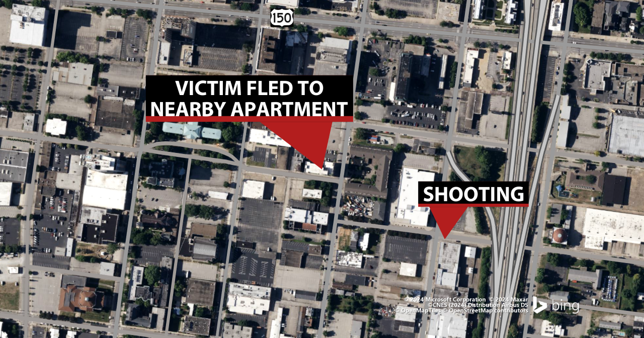 Map from shooting in Old Louisville neighborhood - Vimarsana News