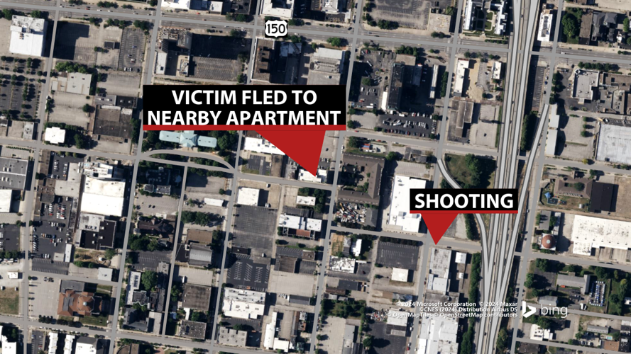 Map from shooting in Old Louisville neighborhood