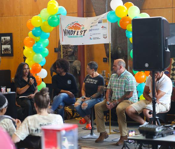 Mindfest panel speaks during event.JPG