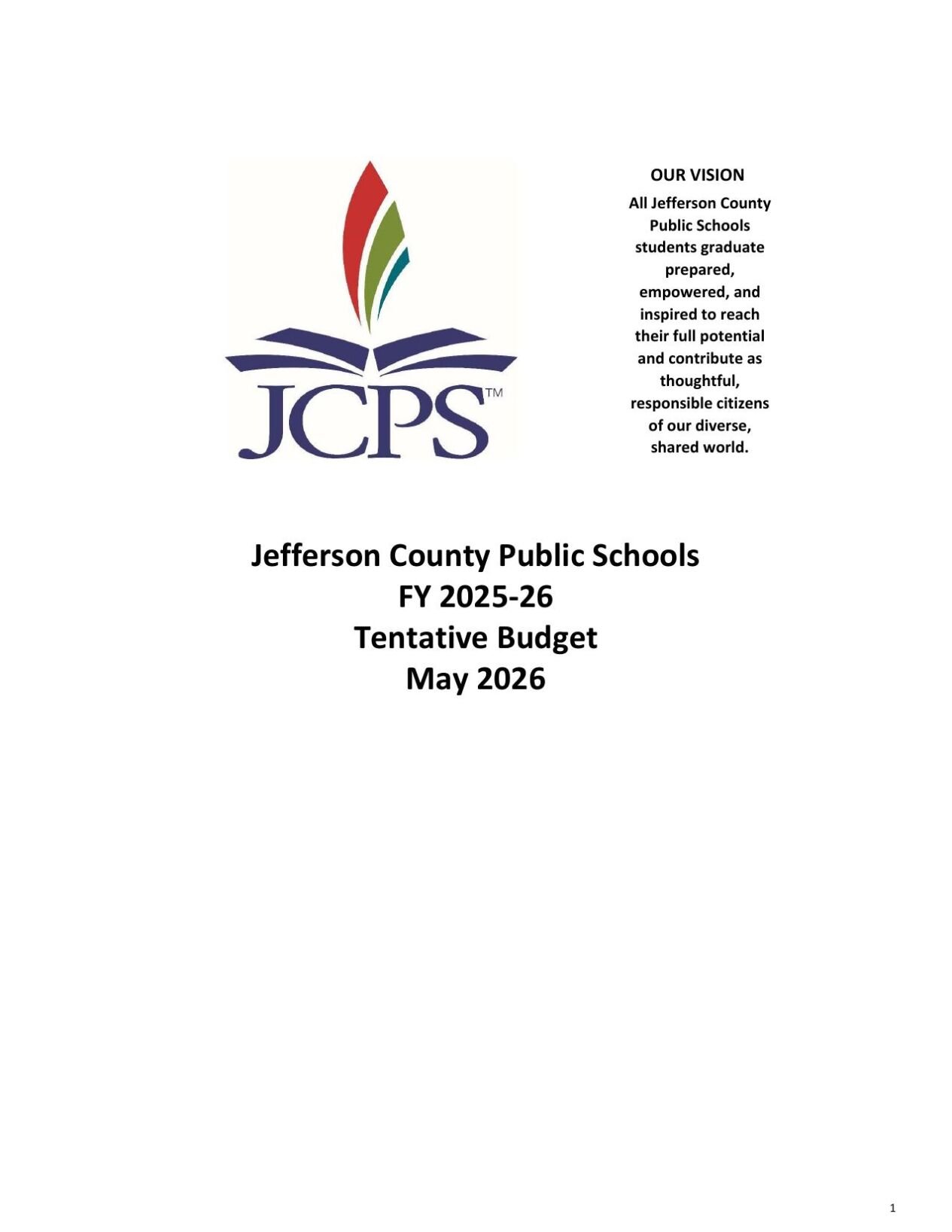 JCPS tentative budget proposal for 2025-26 fiscal year