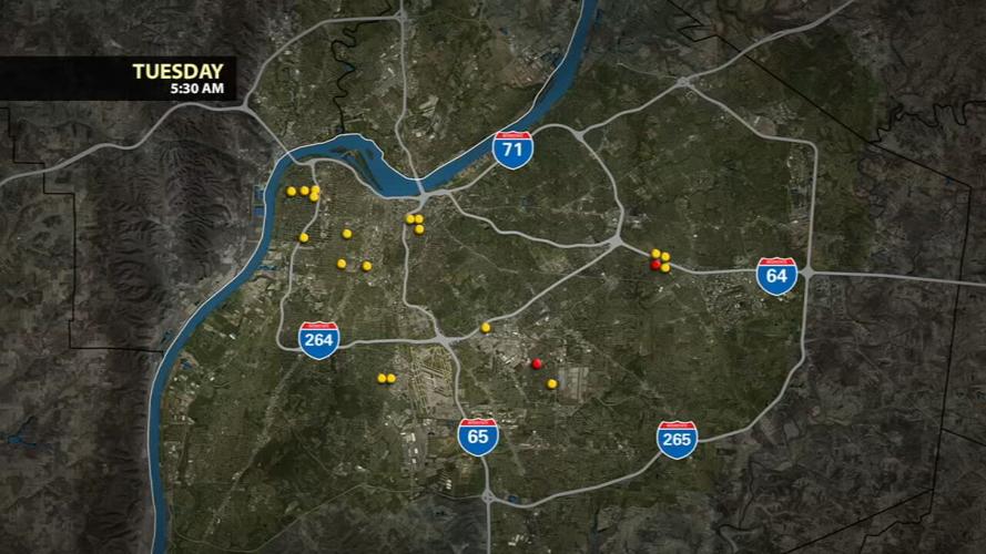 20 people shot in Louisville between Sunday morning and Tuesday morning