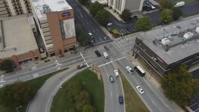 I-65 Brook Street ramp intersection in downtown Louisville