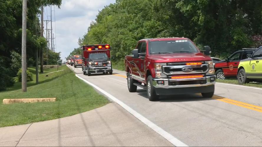 Procession for Okolona Fire Capt. Chris Berry 6-20-25