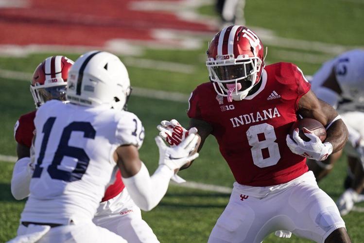 Indiana running back Stevie Scott III (8) runs against Penn State