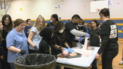 Stop the Bleed training at Farnsley Middle School 3-15-24