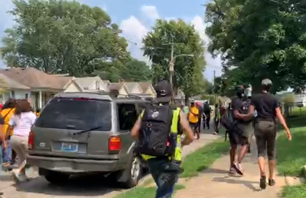 Until Freedom march to LMPD training academy