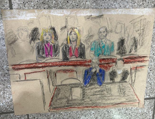 Sketch during Lawson trial