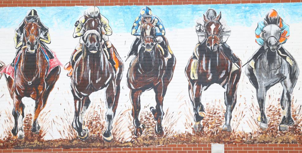 Horses racing mural.JPG