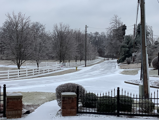 Ice in Fern Creek on Shaffer Lane
