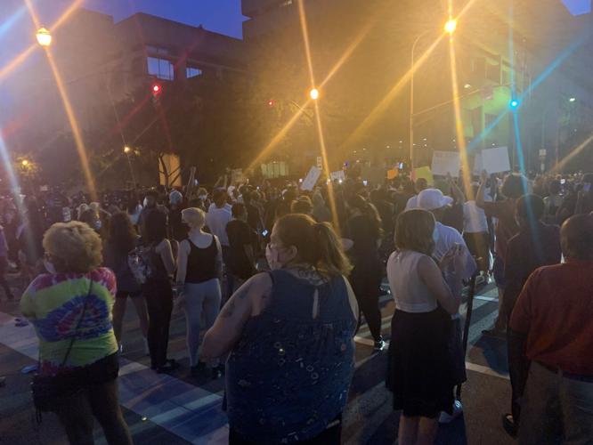 Protesters gather in downtown Louisville demanding justice for Breonna Taylor