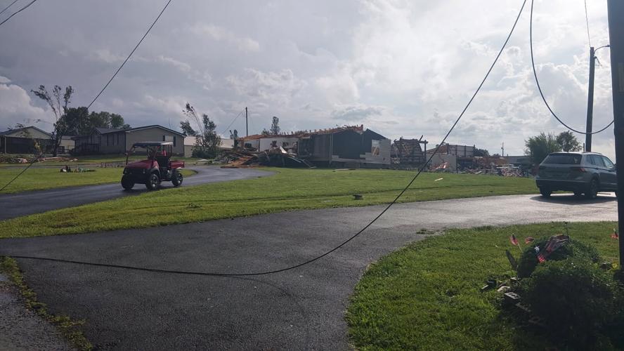 Storm damage in Grayson County, Kentucky