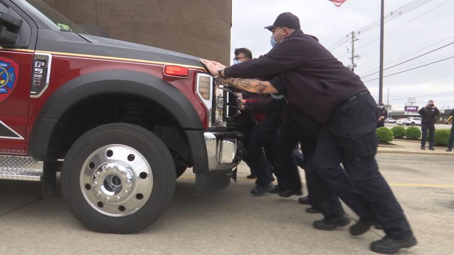 Okolona Fire District gets new EMS service, ceremony is held to push truck into firehouse