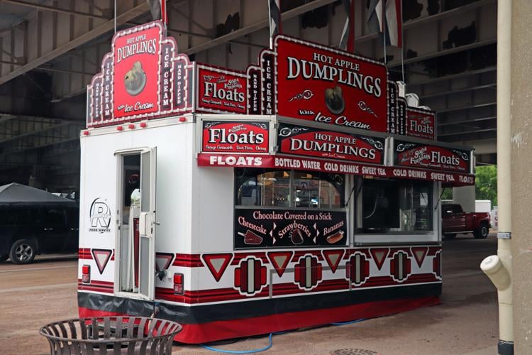 Crews set up booths along the Ohio River one day before Thunder Over Louisville 2023