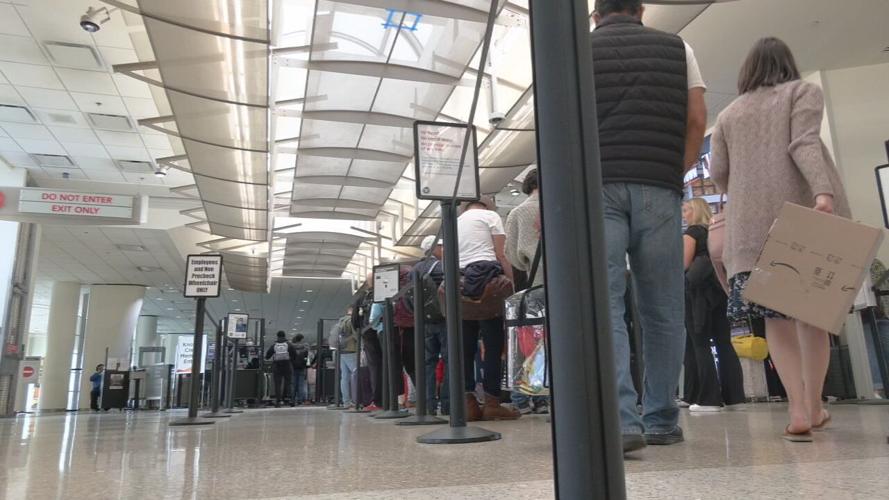 Crowds at the Louisville Muhammad Ali International Airport on Sunday, May 7, 2023