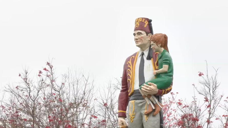 One of the Silent Messenger statues