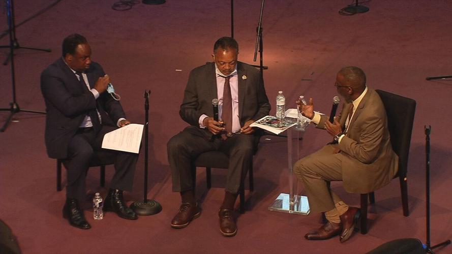 Rev. Jesse Jackson speaks amid Louisville protests at St. Stephen Baptist Church on 15th street