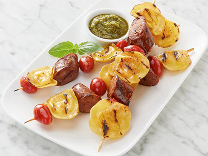 Kroger - Grilled Chicken Ravioli Skewer